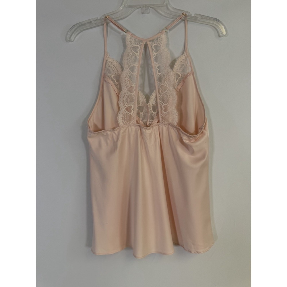 NWOT Flora by Flora Nikrooz M Kit Heart Lace Cami & Tap Shorts Pajama Set Pink - Picture 14 of 14